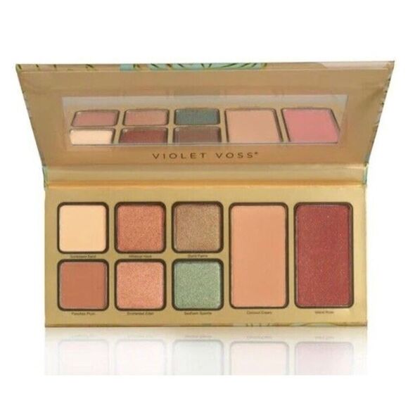 VIOLET VOSS - NWT - Pretty in Paradise All-in-One Face & Eye Shadow Palette - Picture 7 of 14